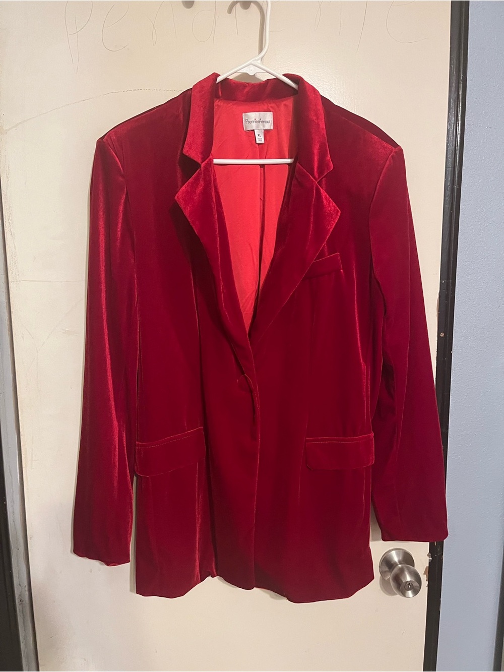 Premier Red Velvet Blazer Jacket